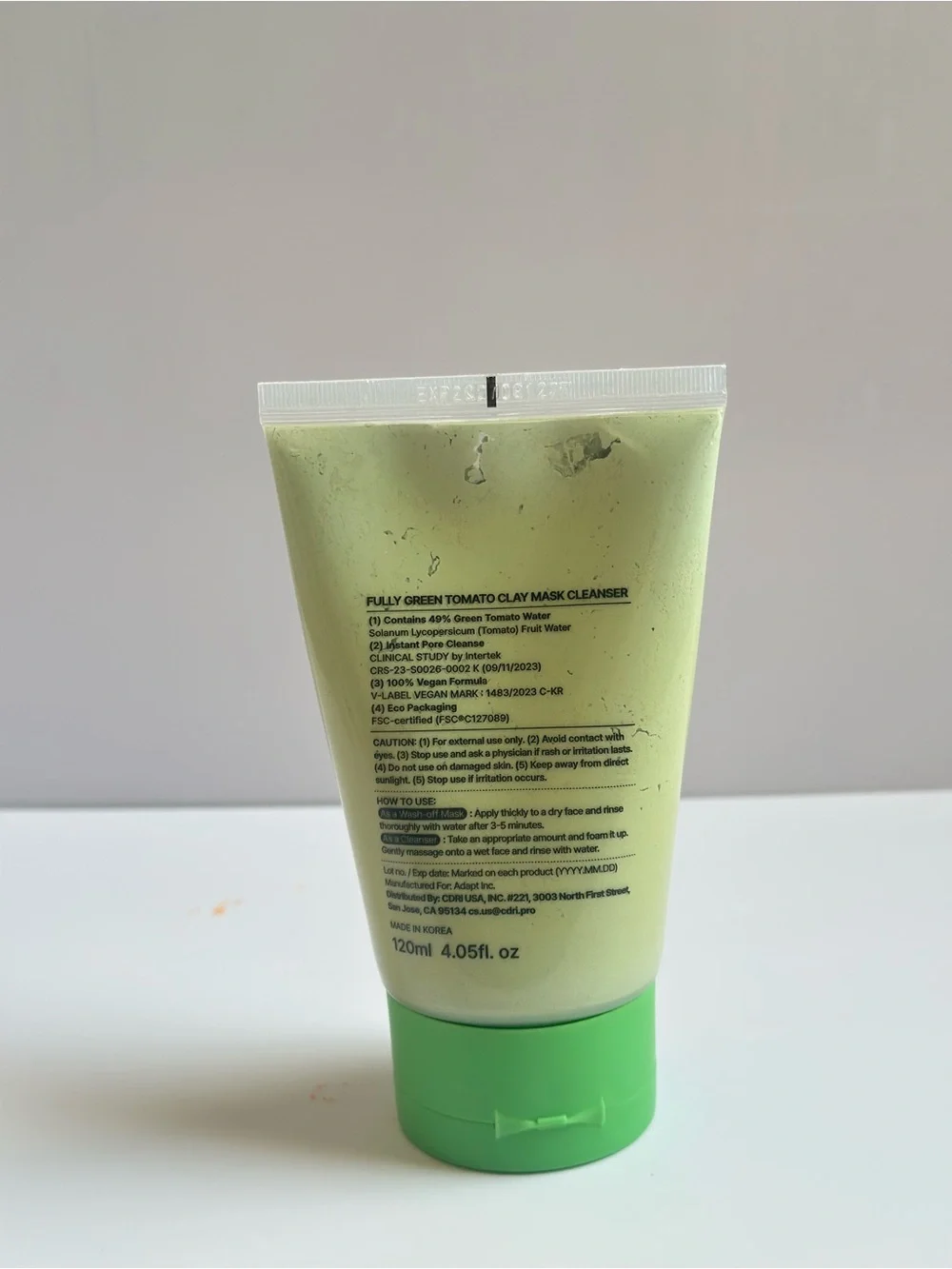 Green Tomato Clay Mask Cleanser - Green - Unbranded